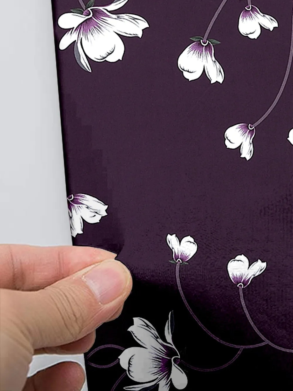 Floral Printed Purple Split Ac Cover 1 Ton