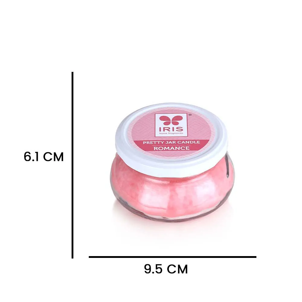 Floral Scented Glass Matki Candle Jar with a Lid- Pink