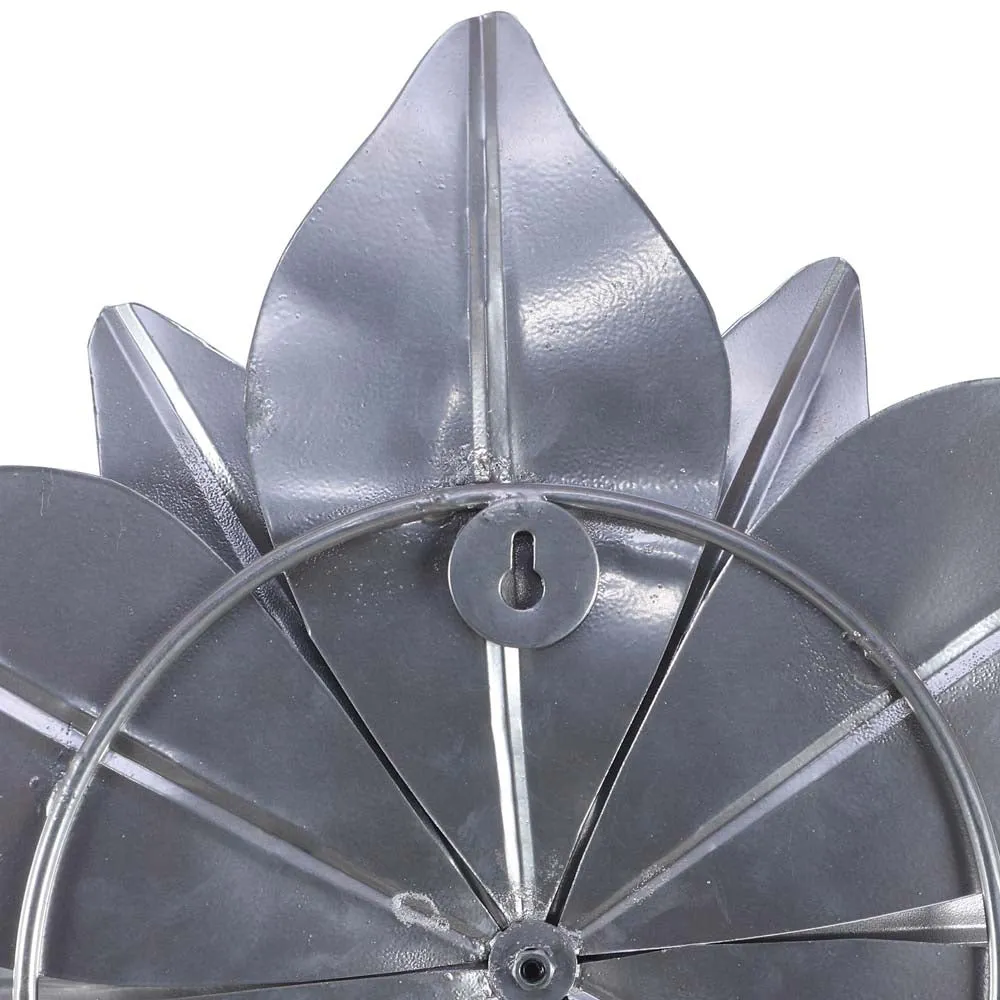 Floral Shape Crafted Decorative Metal Wall Art Set Of 3