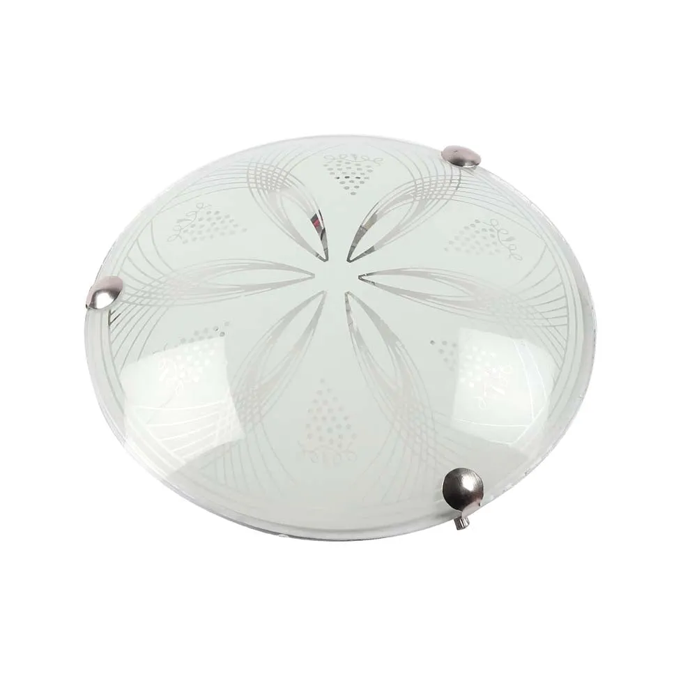 Floral Textured Warm Flush Mount Light