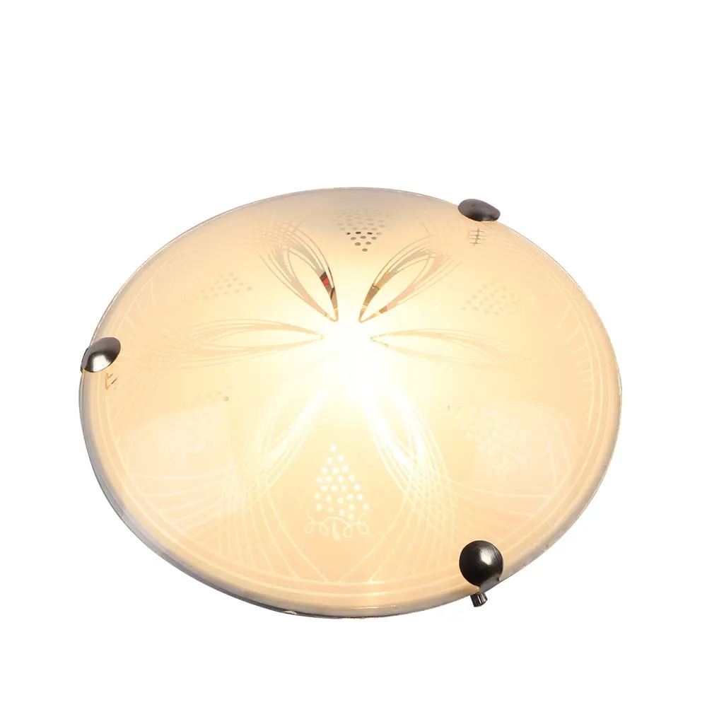 Floral Textured Warm Flush Mount Light