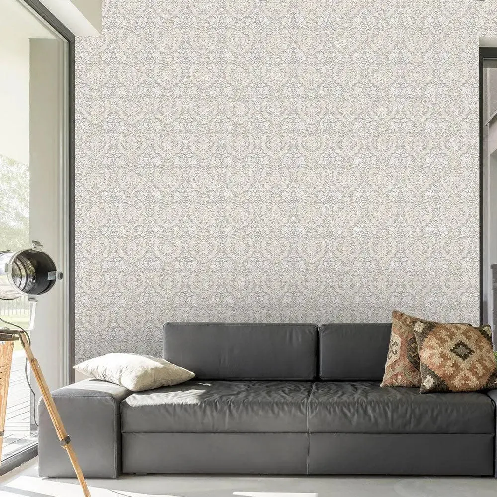 Florence Damask Premium Wallpaper beige