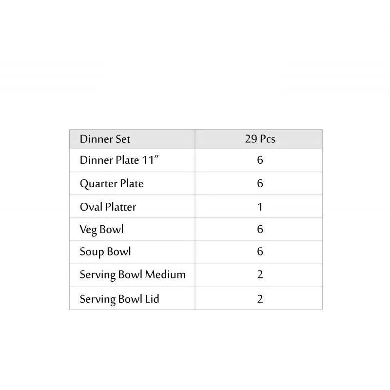 Florenza Luxurious Dinner Set of 29 Pieces