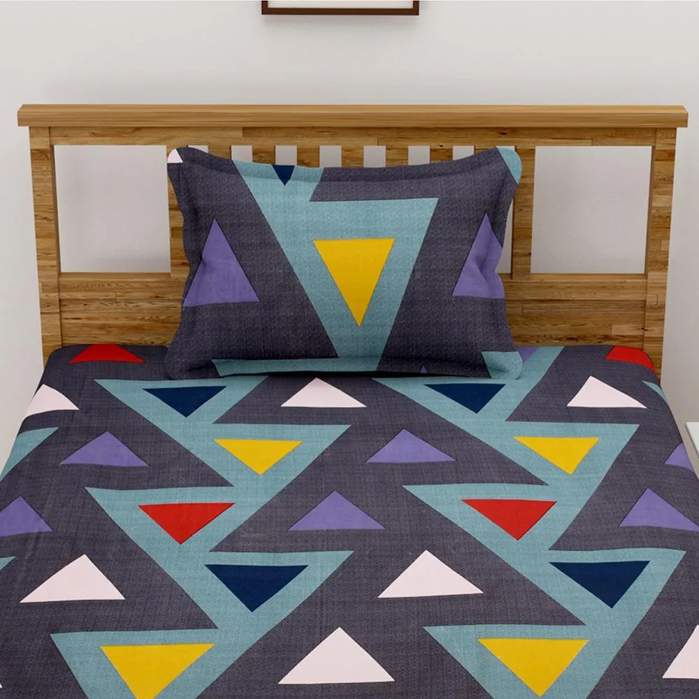 Florida Polycotton Double Bed Sheet with Pillow Cover Queen