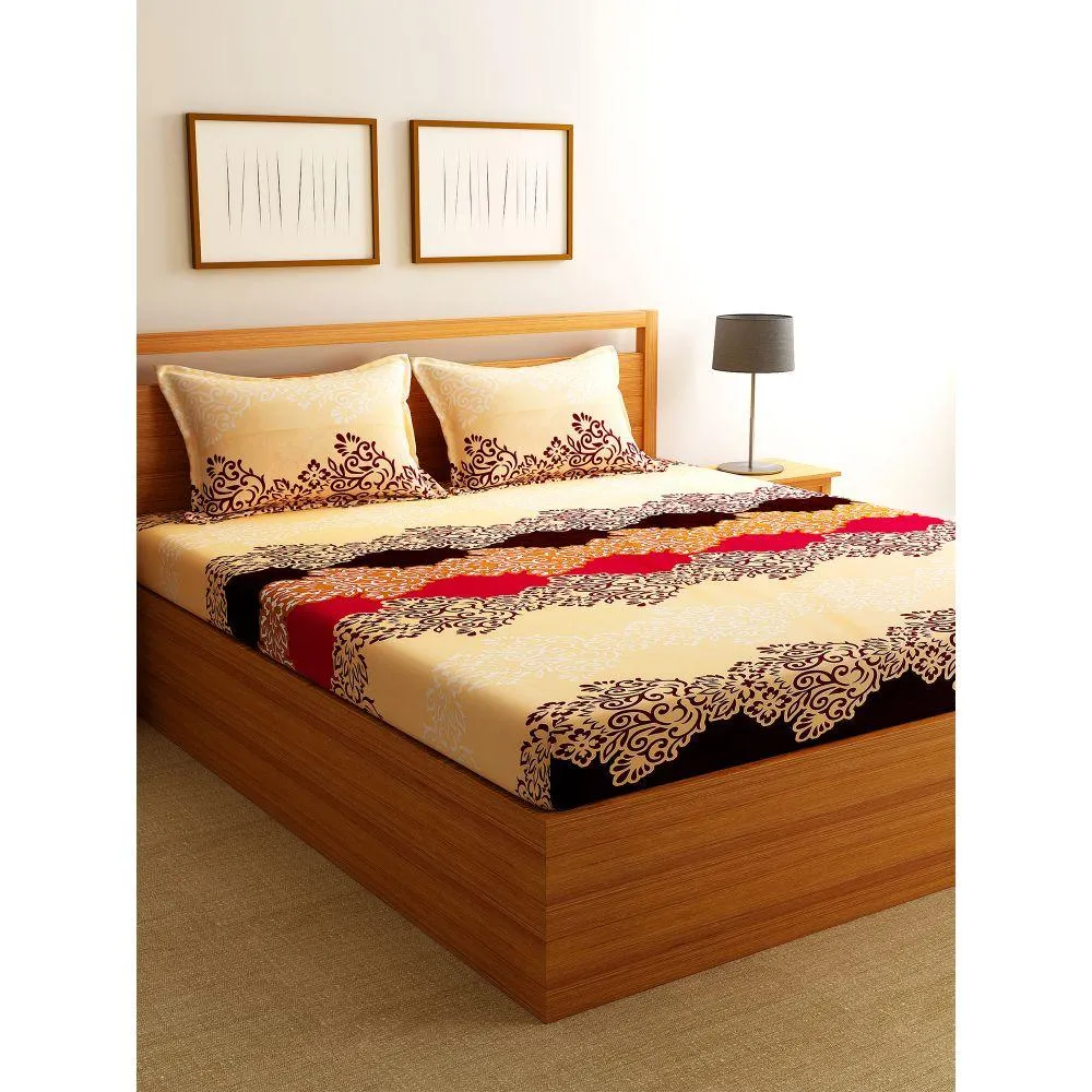 Florida Polycotton Double Bedsheet with Pillow Cover