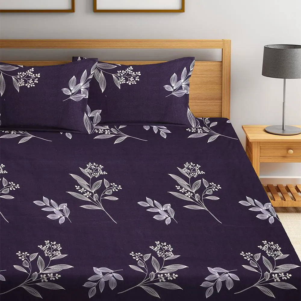 Florida Polycotton Double Bedsheet with Pillow Cover