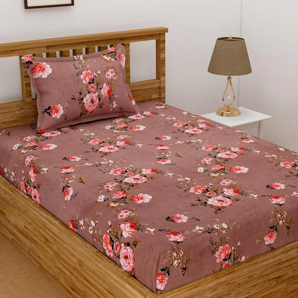 Florida Polycotton  Double Bedsheet with Pillow Cover