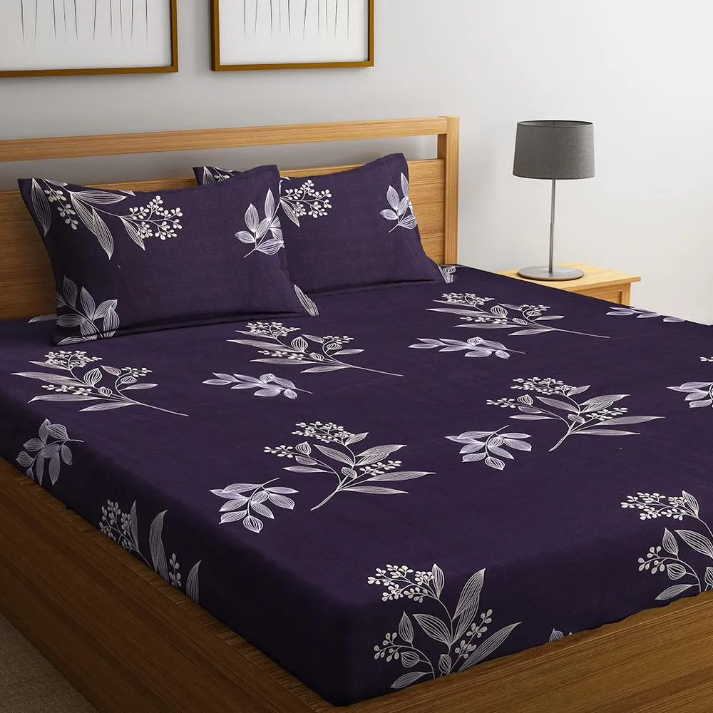 Florida Polycotton Double Bedsheet with Pillow Cover