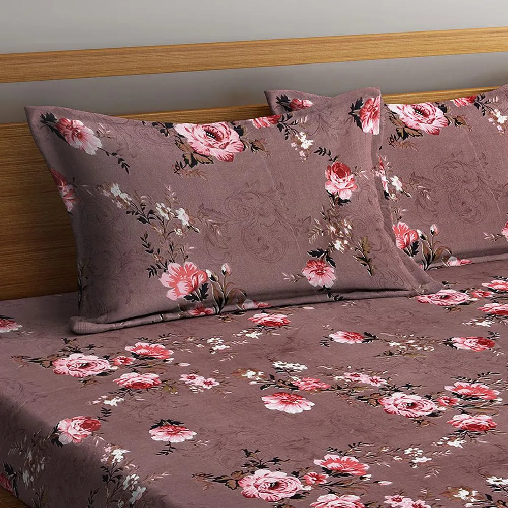 Florida Polycotton  Double Bedsheet with Pillow Cover