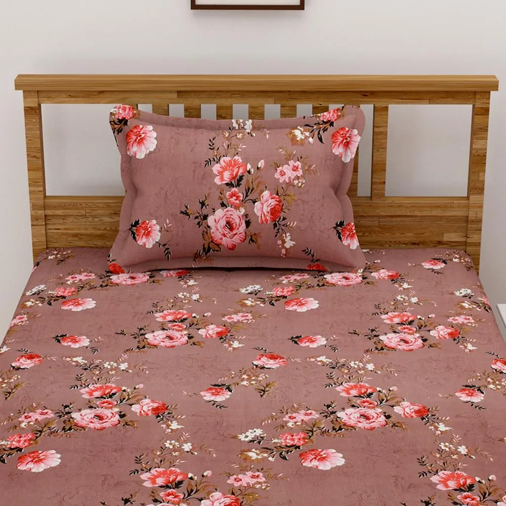 Florida Polycotton  Double Bedsheet with Pillow Cover