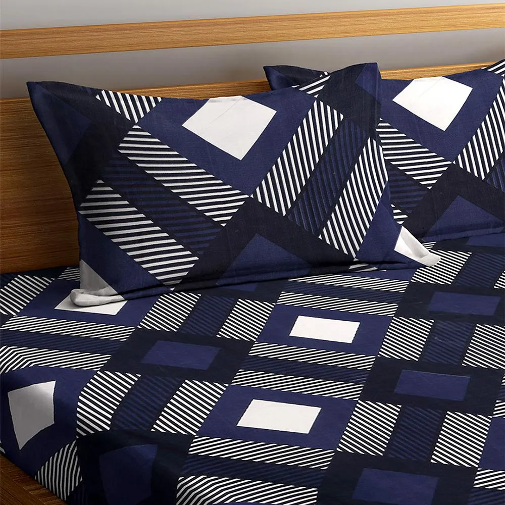 Florida Polycotton Double Bedsheet with Pillow Cover Queen