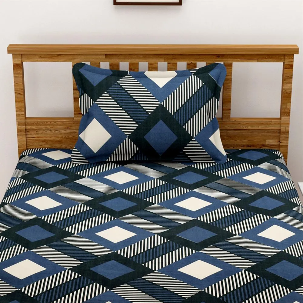 Florida Polycotton Single Bedsheet with Pillow Cover