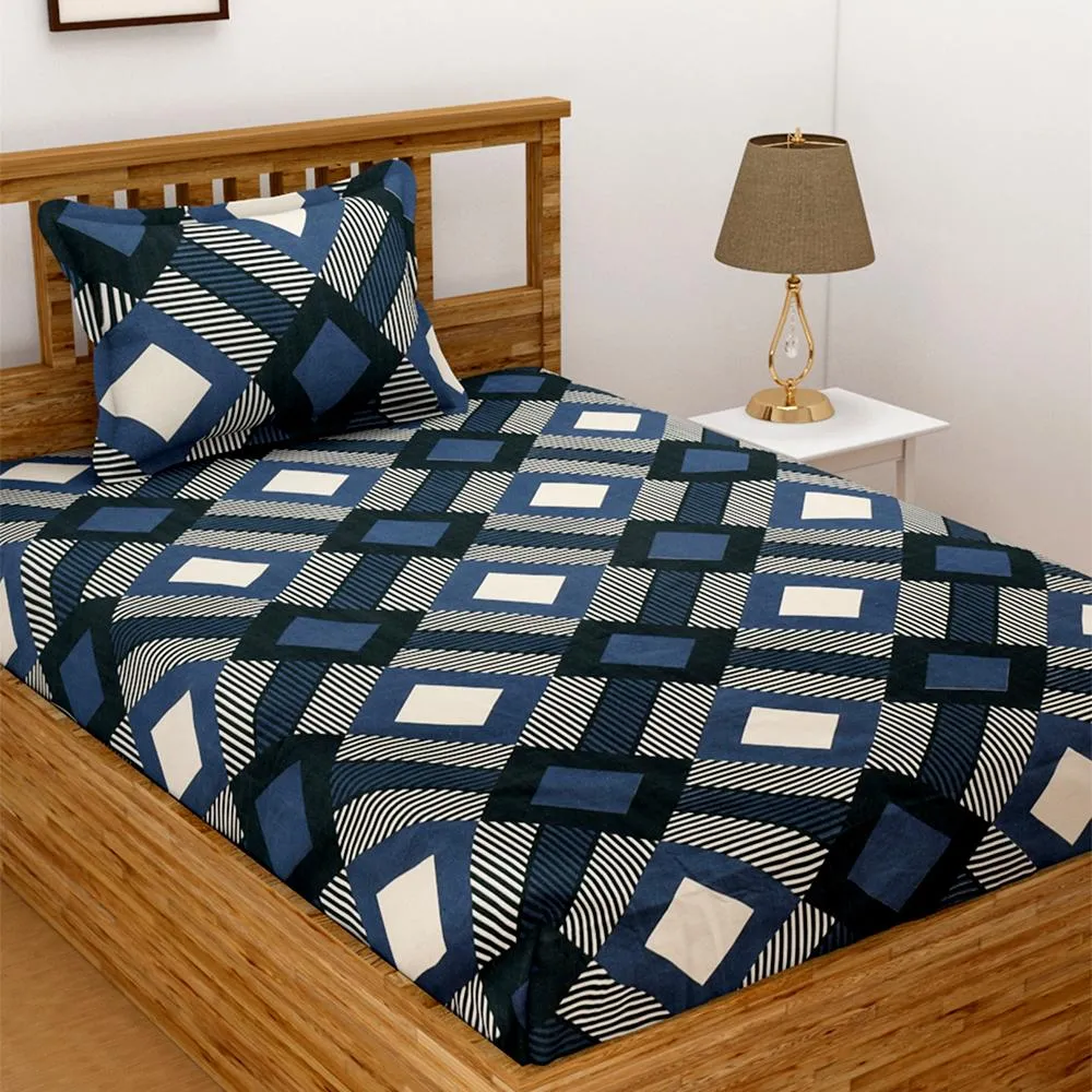 Florida Polycotton Single Bedsheet with Pillow Cover