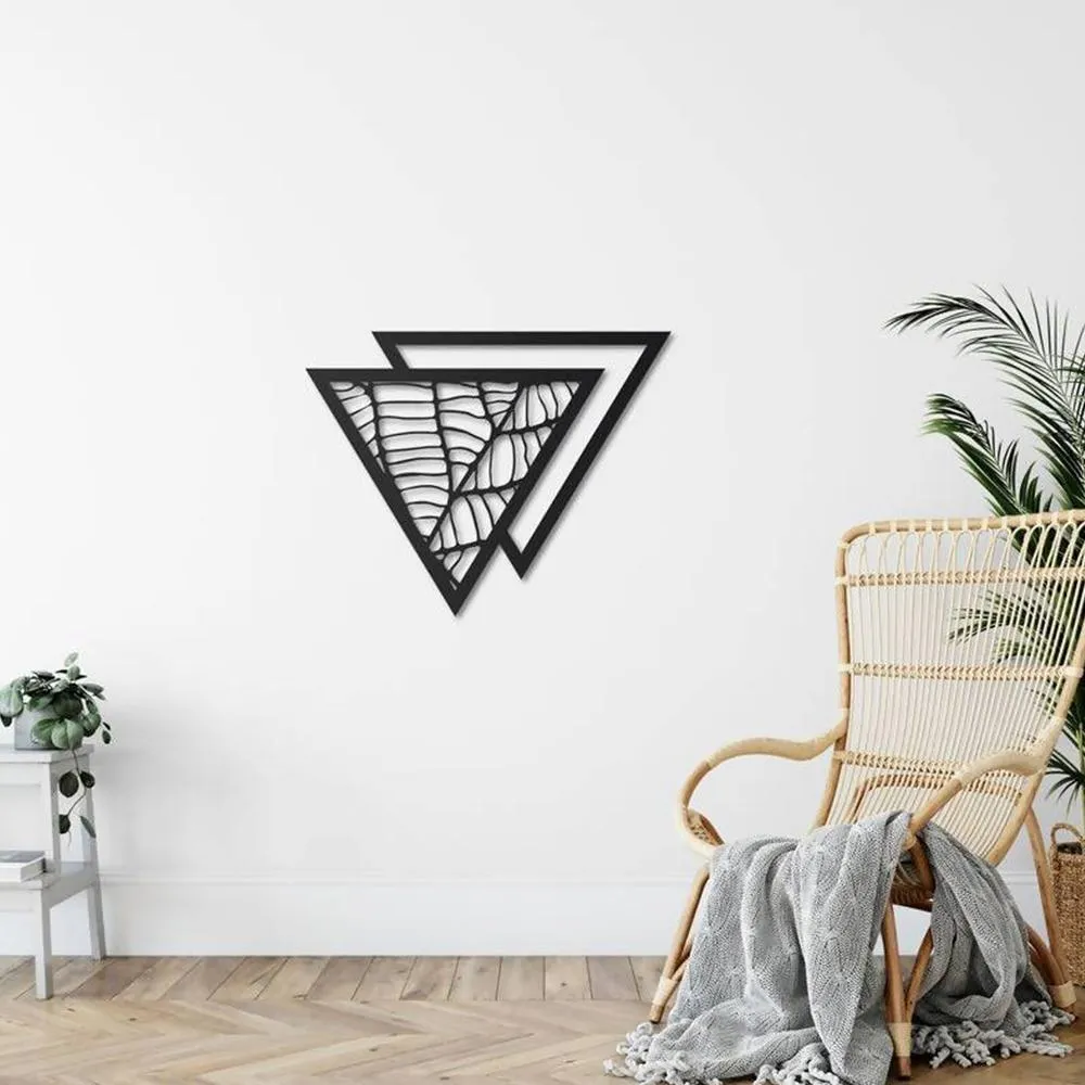 Florish Triangle Metal Wall Art Set of 1