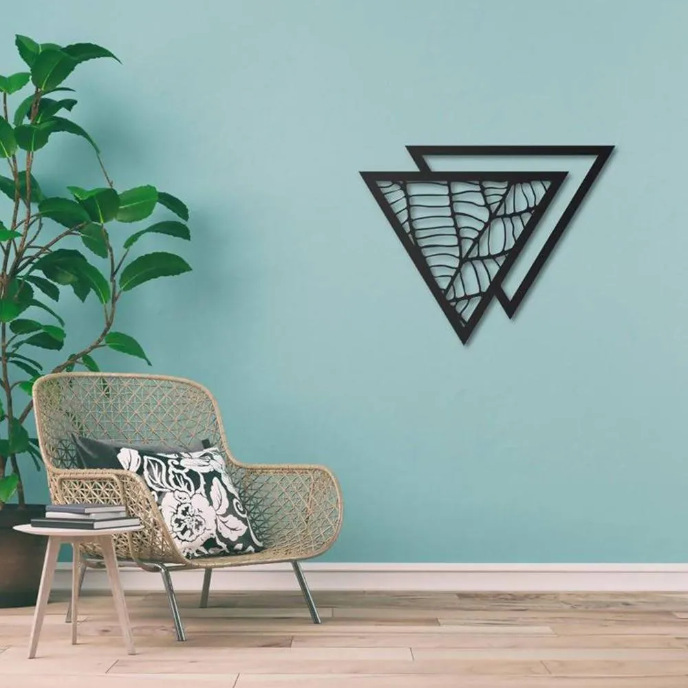 Florish Triangle Metal Wall Art Set of 1