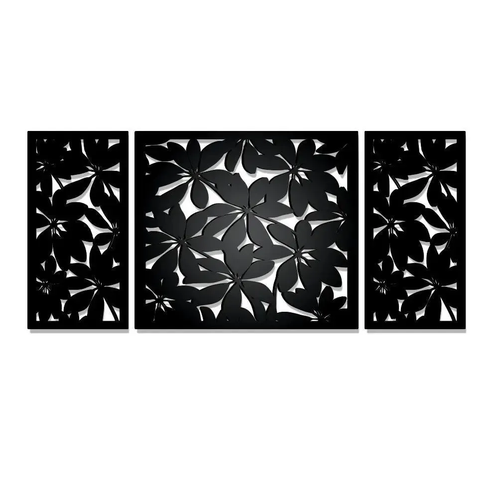 Flower Design Wooden Wall Hanging, Living Room Wooden Wall Decoration Medium(18 inch X 40 inch)