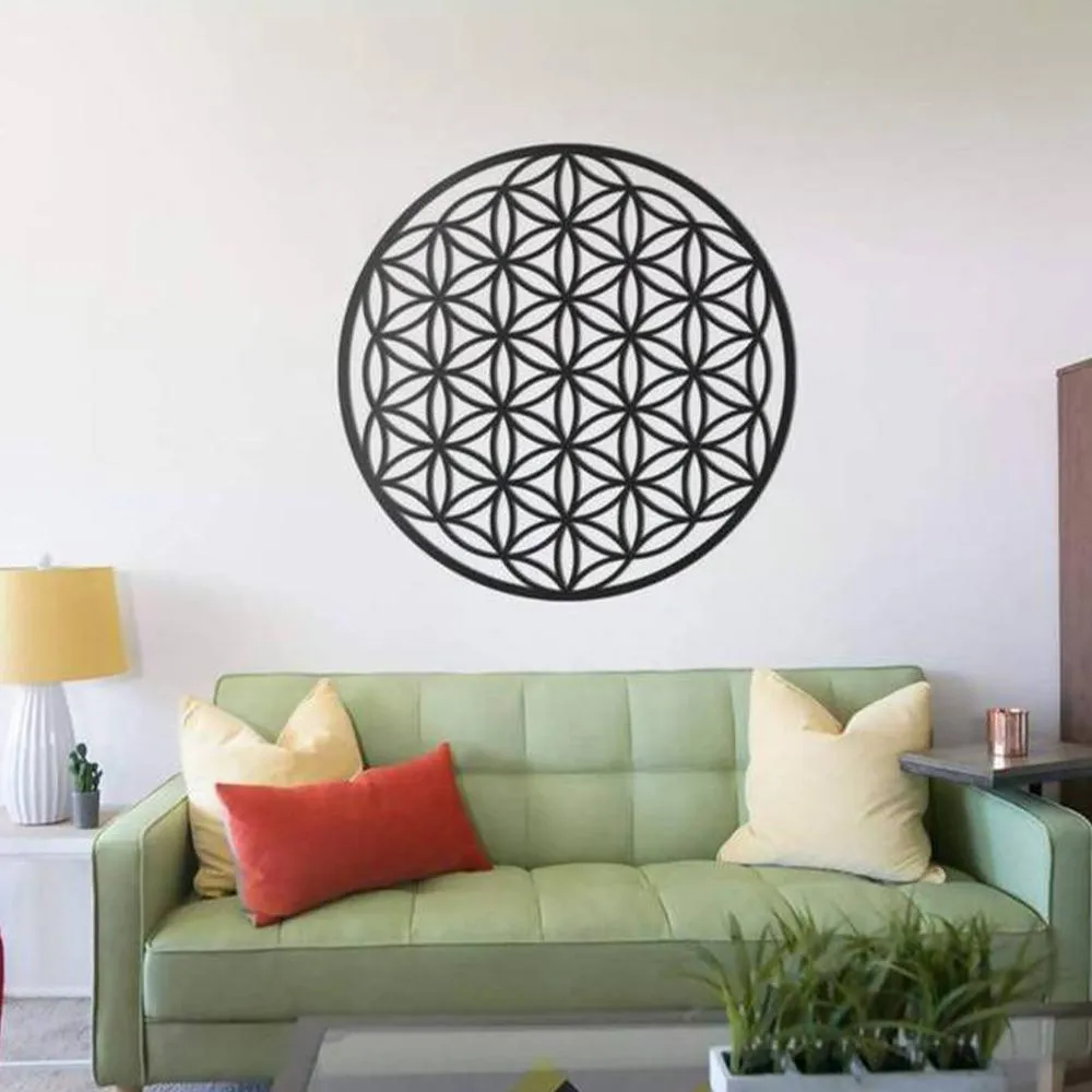 Flower of life, Geometric Metal Wall Art Set of 1
