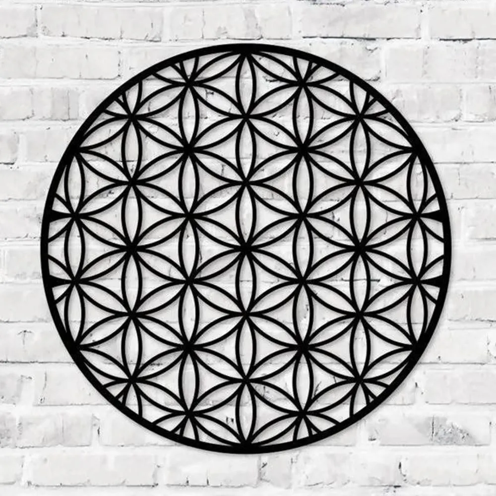 Flower of life, Geometric Metal Wall Art Set of 1
