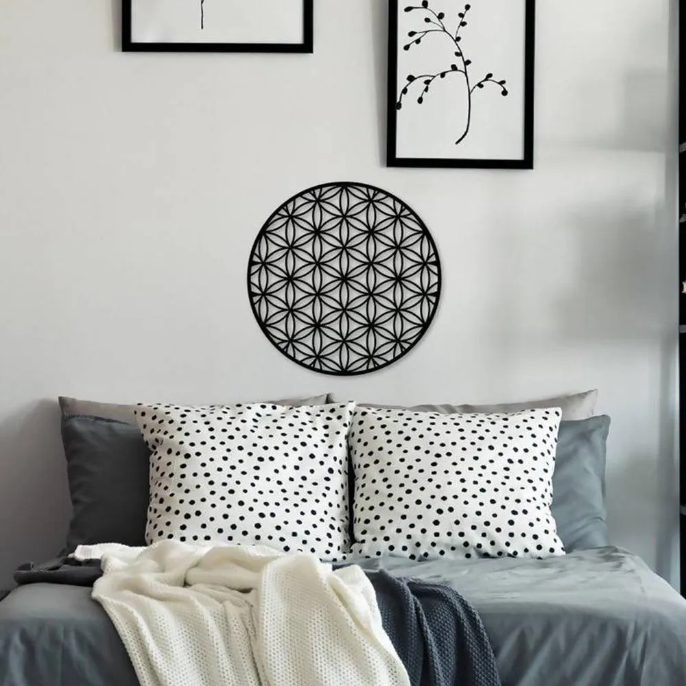 Flower of life, Geometric Metal Wall Art Set of 1