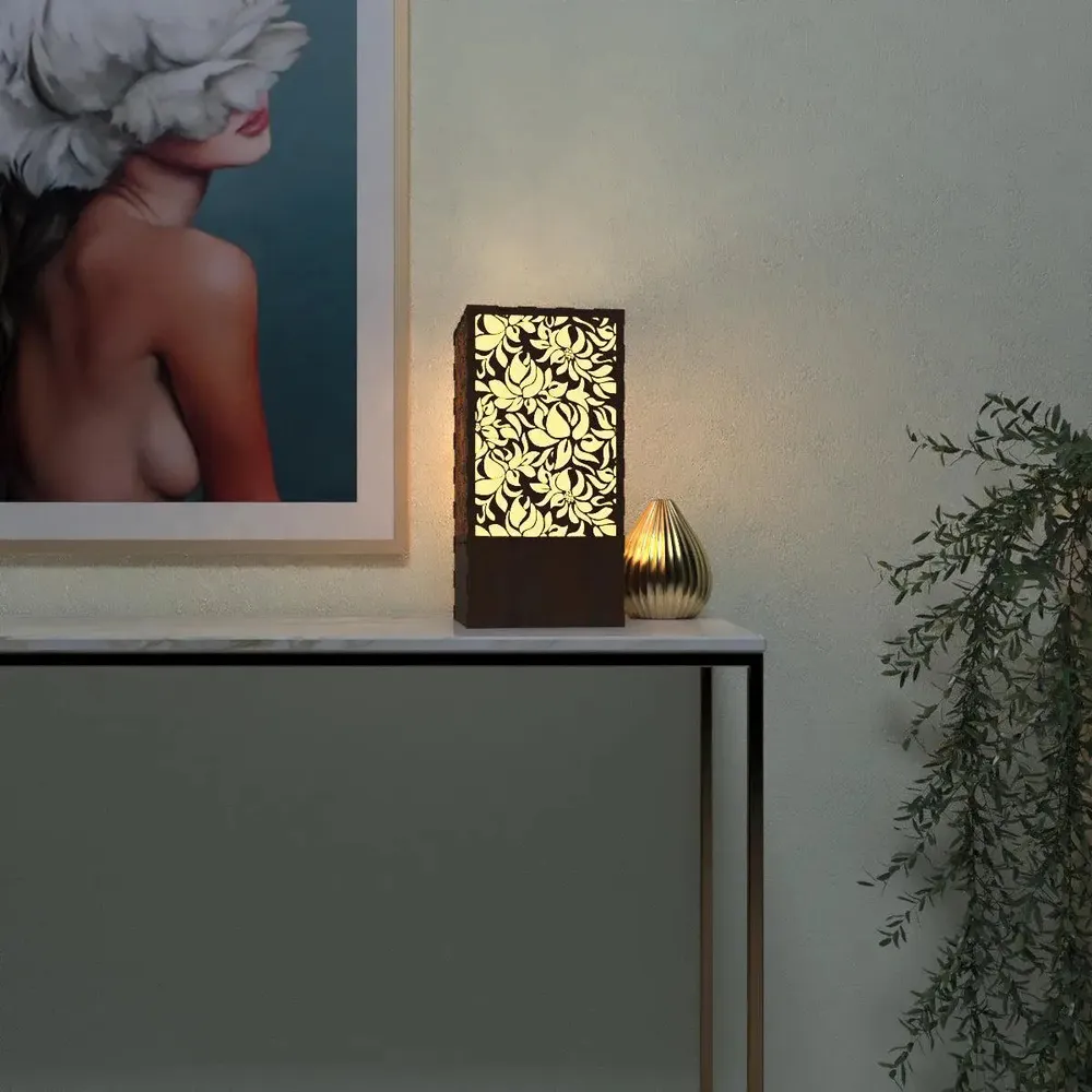 Flower Pattern Design Wood Table Lamp / Table Light / Modern Lamp
