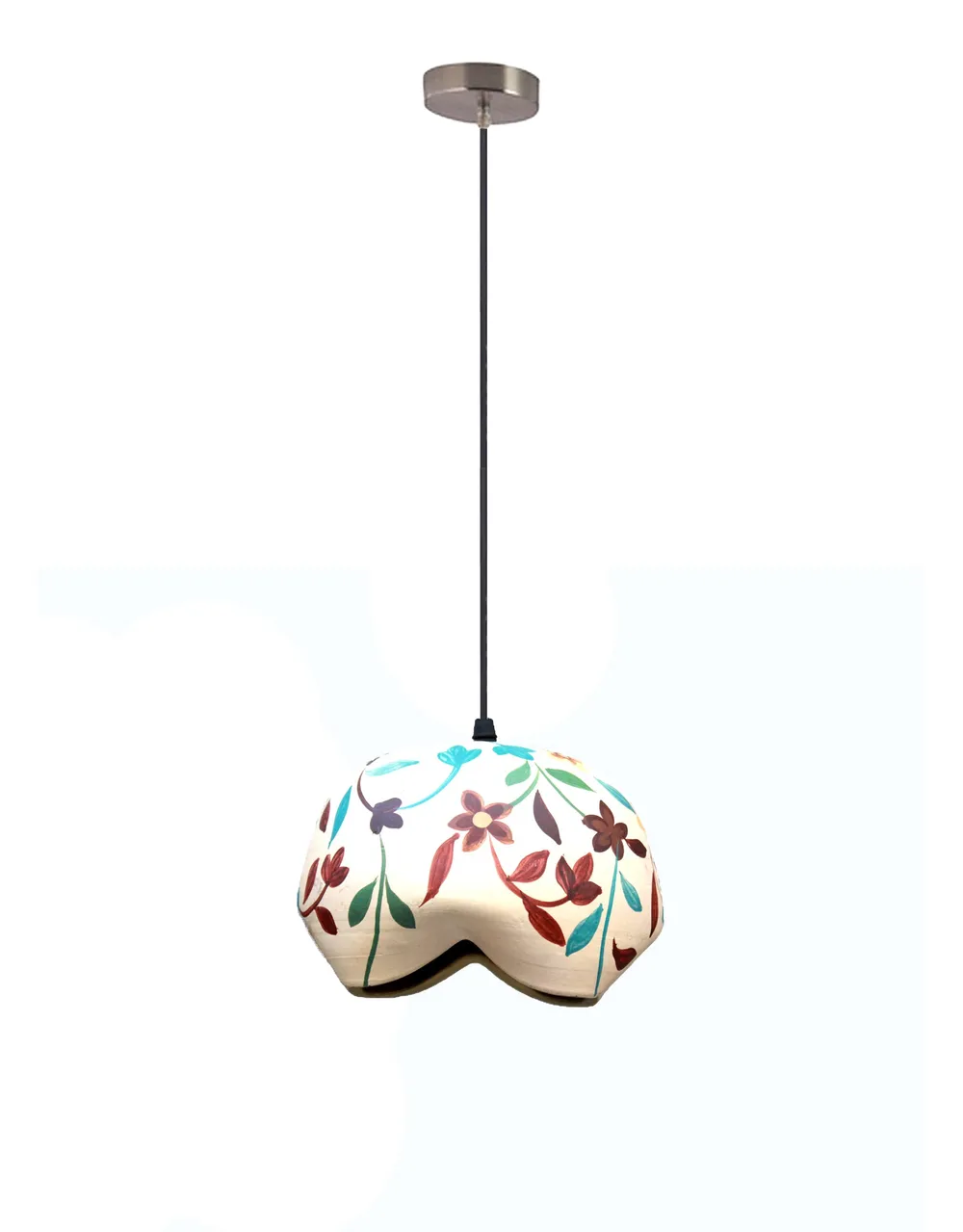 Flower Shape Multicolor Handpainted Pendant Light