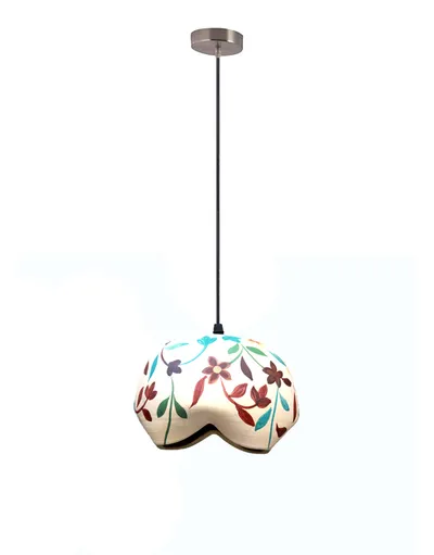 Flower Shape Multicolor Handpainted Pendant Light