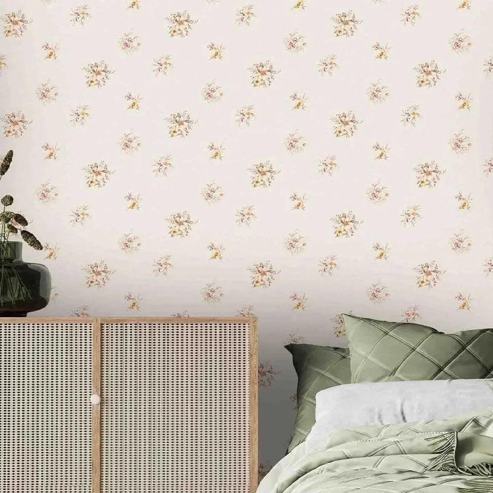 Flower Shower Textured Premium Wallpaper- Primo Collection beige