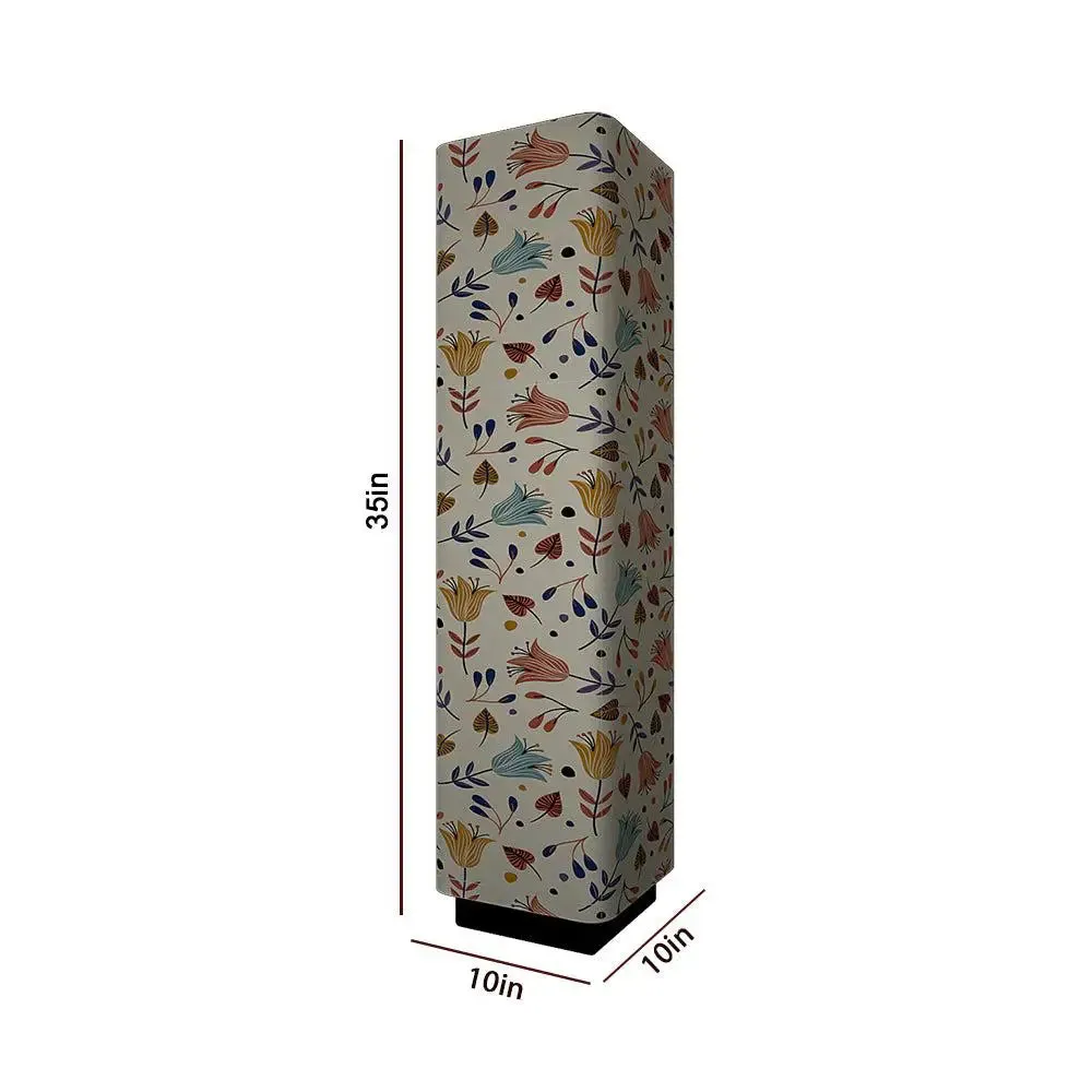 Flowy Tulips Printed Rectangle Floor Lamp