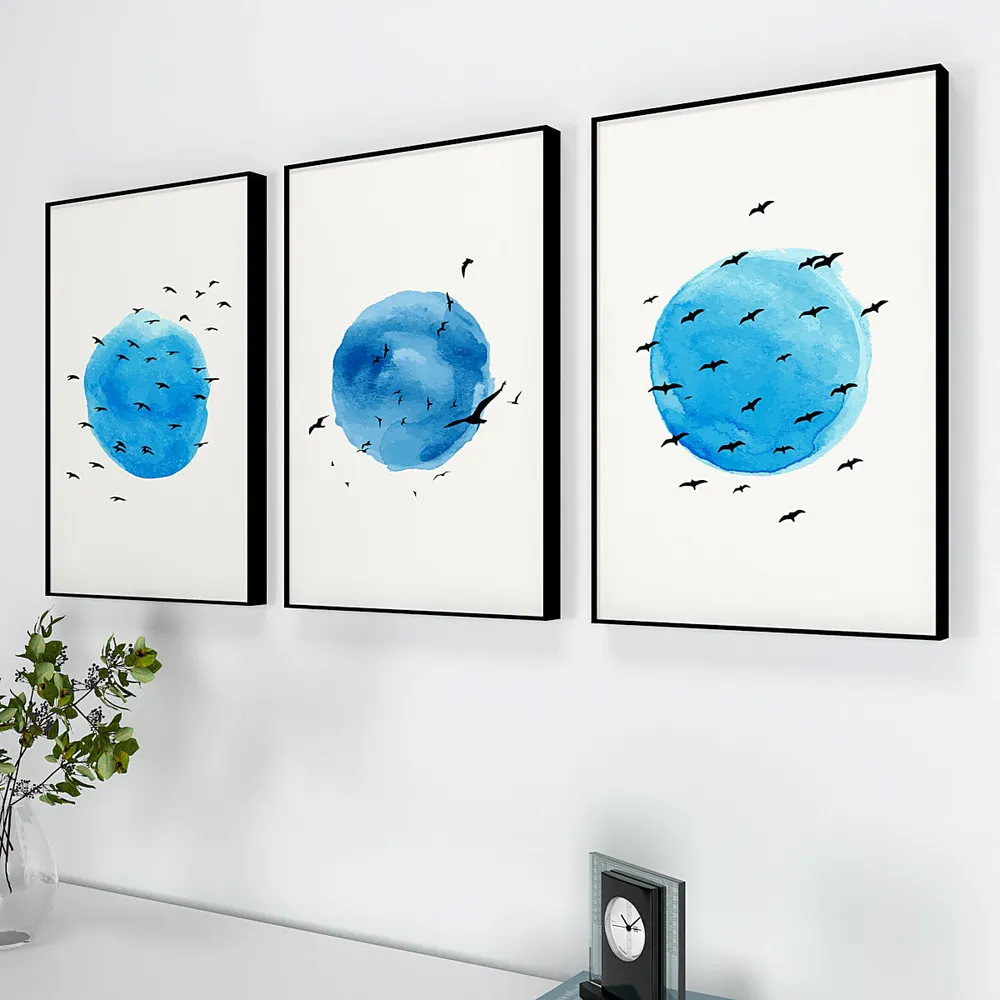 Flying Birds Dual Perspective Frames Set Of 3