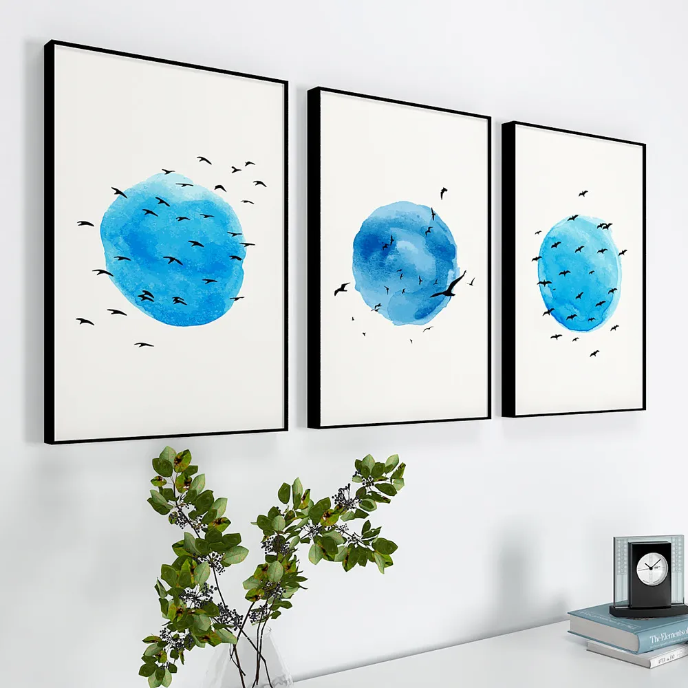 Flying Birds Dual Perspective Frames Set Of 3