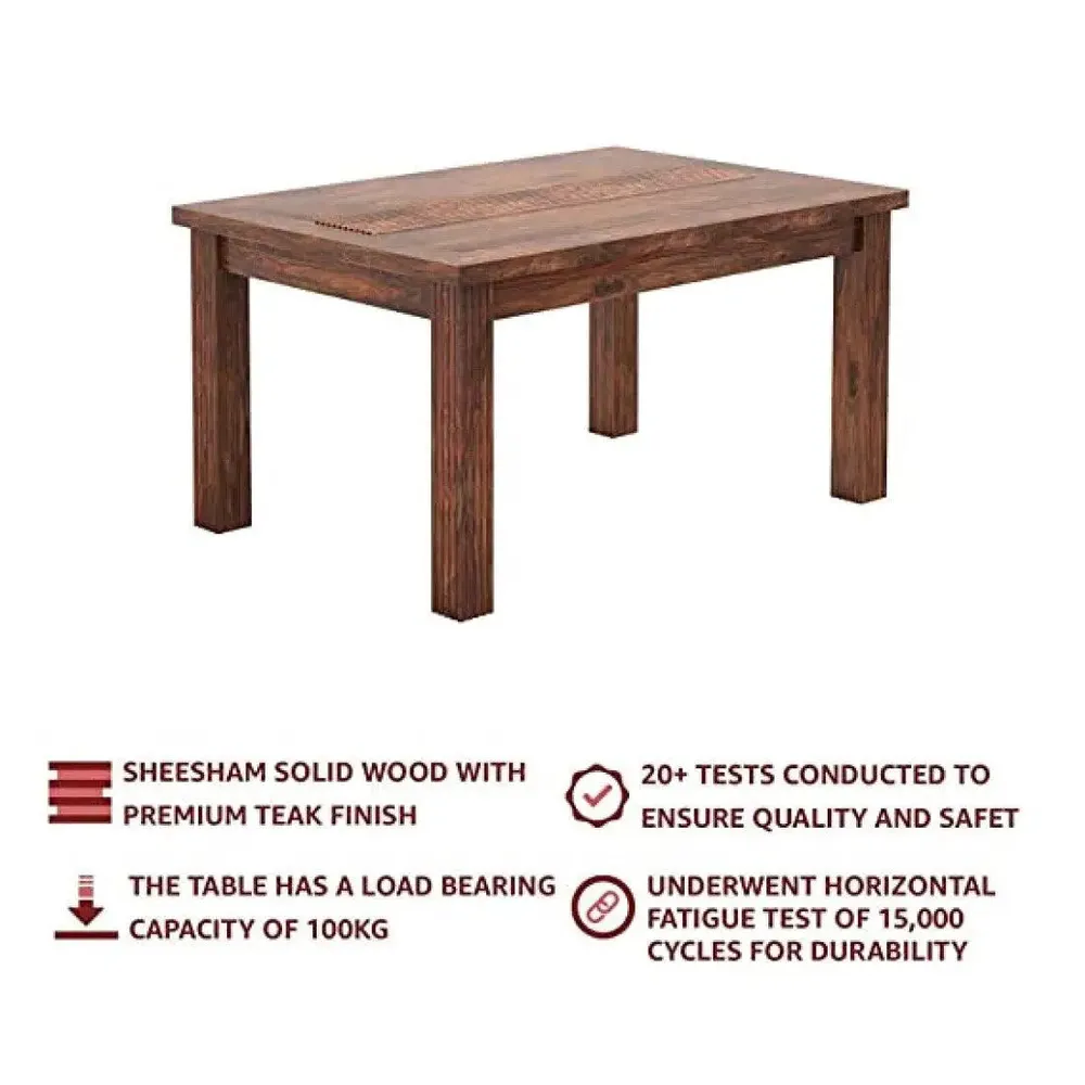 Focal Point Brown Colored Sheesham Wood Center Table