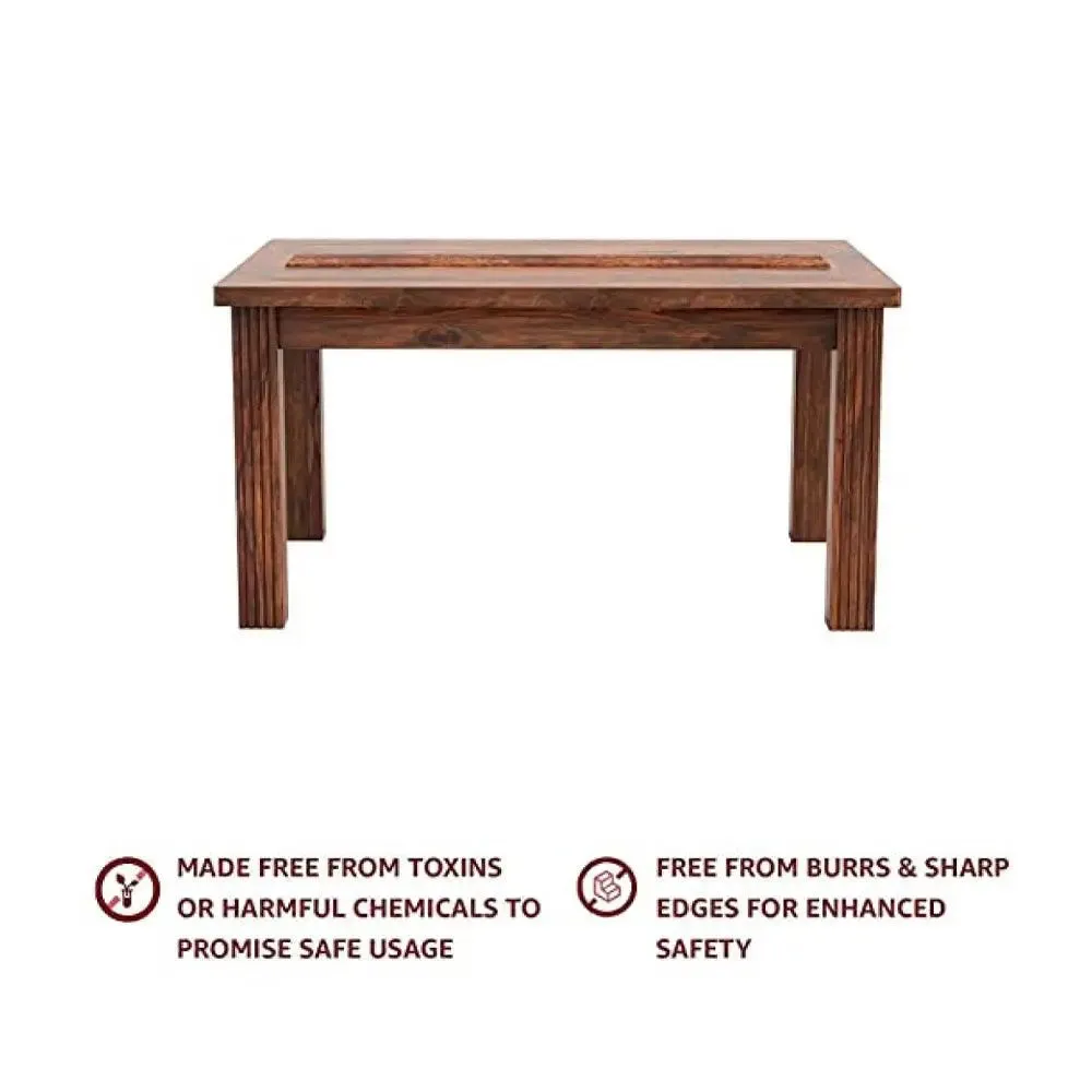 Focal Point Brown Colored Sheesham Wood Center Table