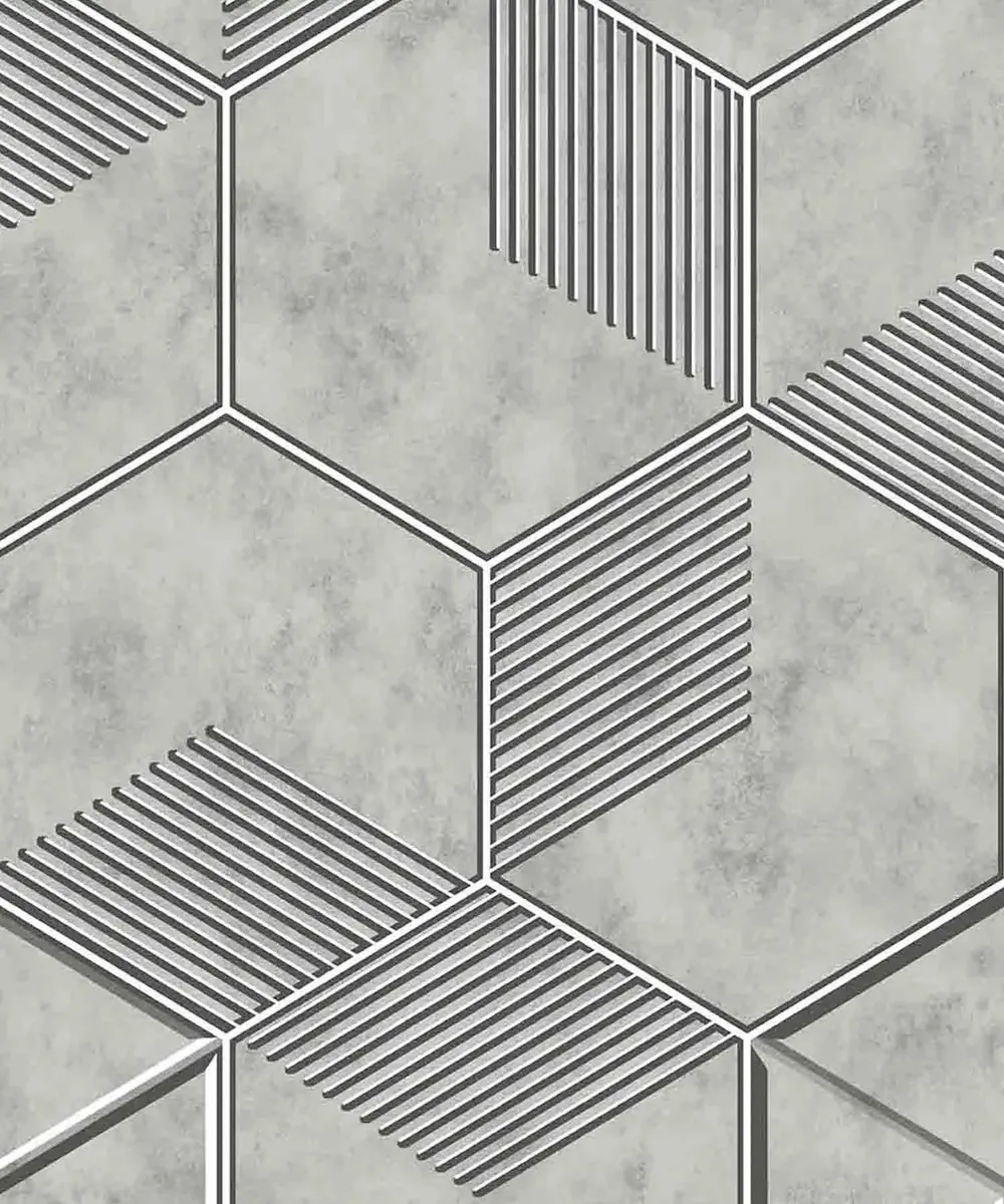 Foil Honeycomb Textured Premium Wallpaper- Altis Collection yellow