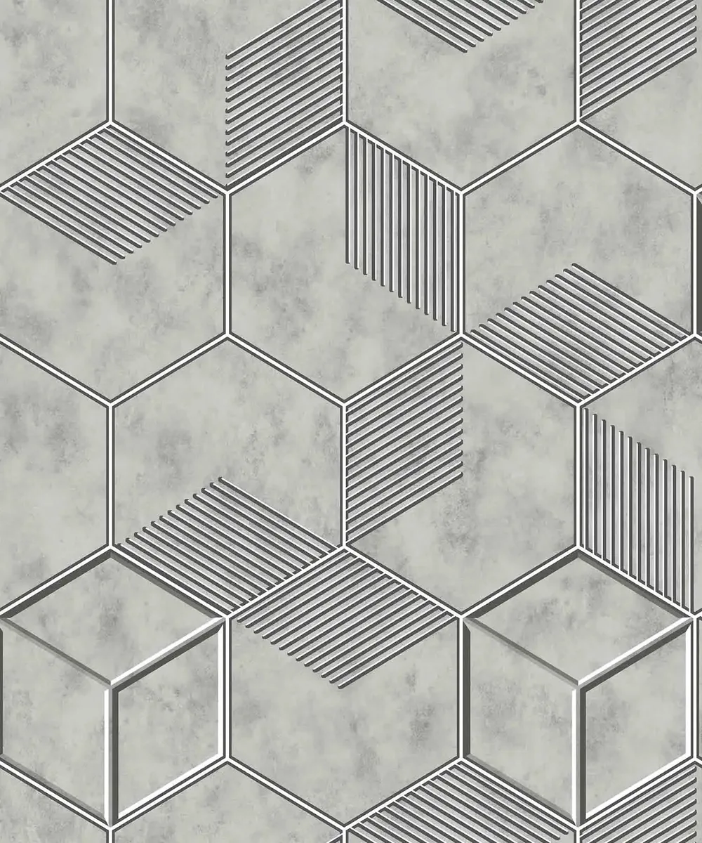 Foil Honeycomb Textured Premium Wallpaper- Altis Collection yellow