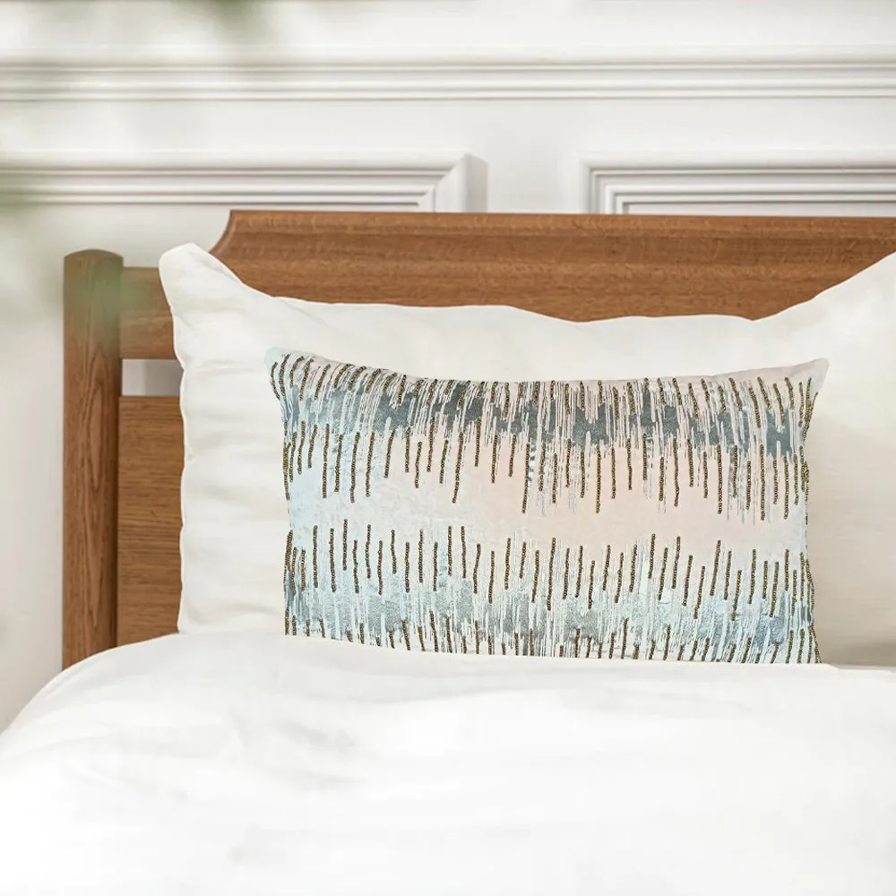 Foil Print Blush Cotton Decorative Cushion Cover