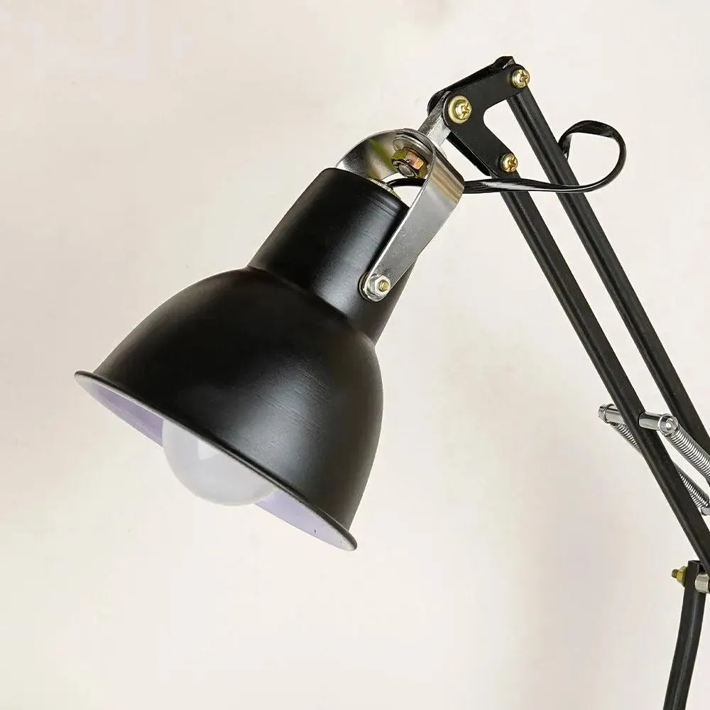 Foldable Black-coloured Study Lamp with Sturdy Round Base