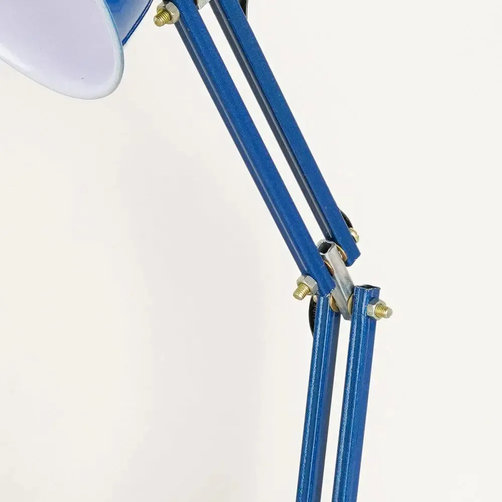 Foldable & Portable Blue Study Lamp with Sturdy Round Base