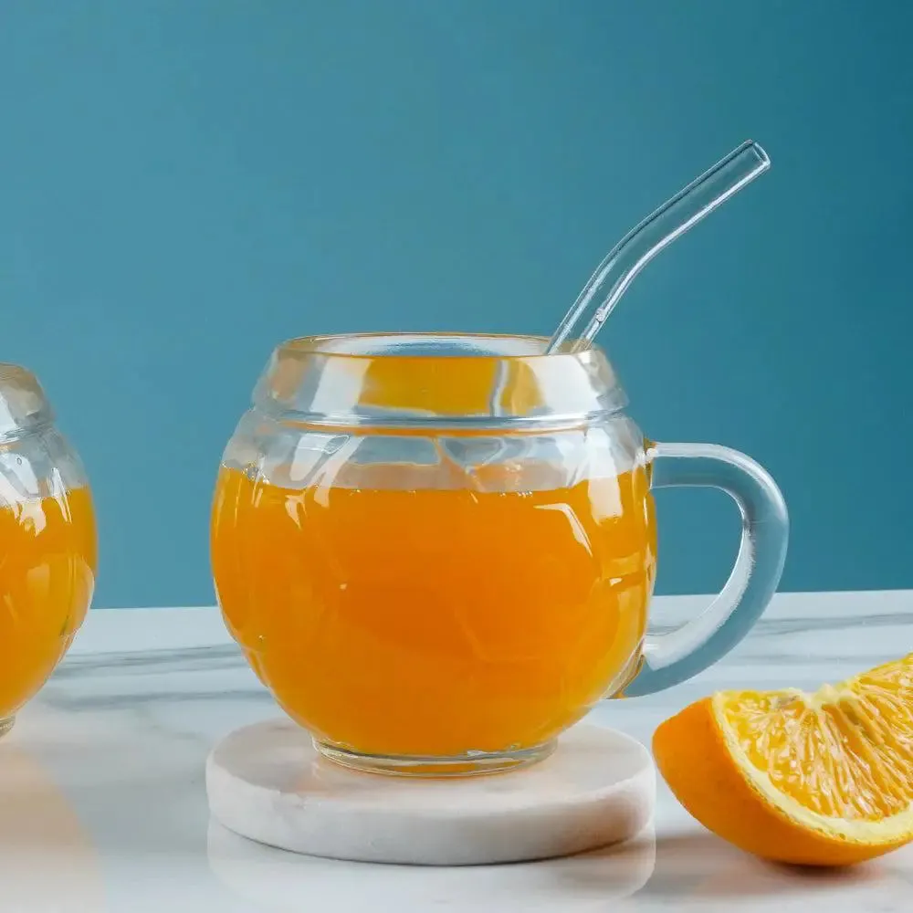 Football-Shaped Crystal Clear Beer Mug Glass (400ML) Set of 2