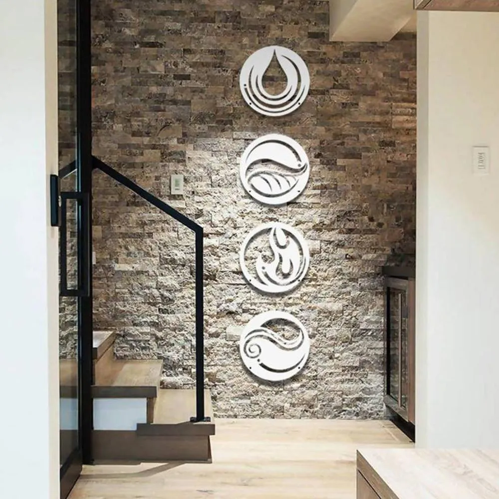 Four Nature Symbol Wall Art Set Of 4