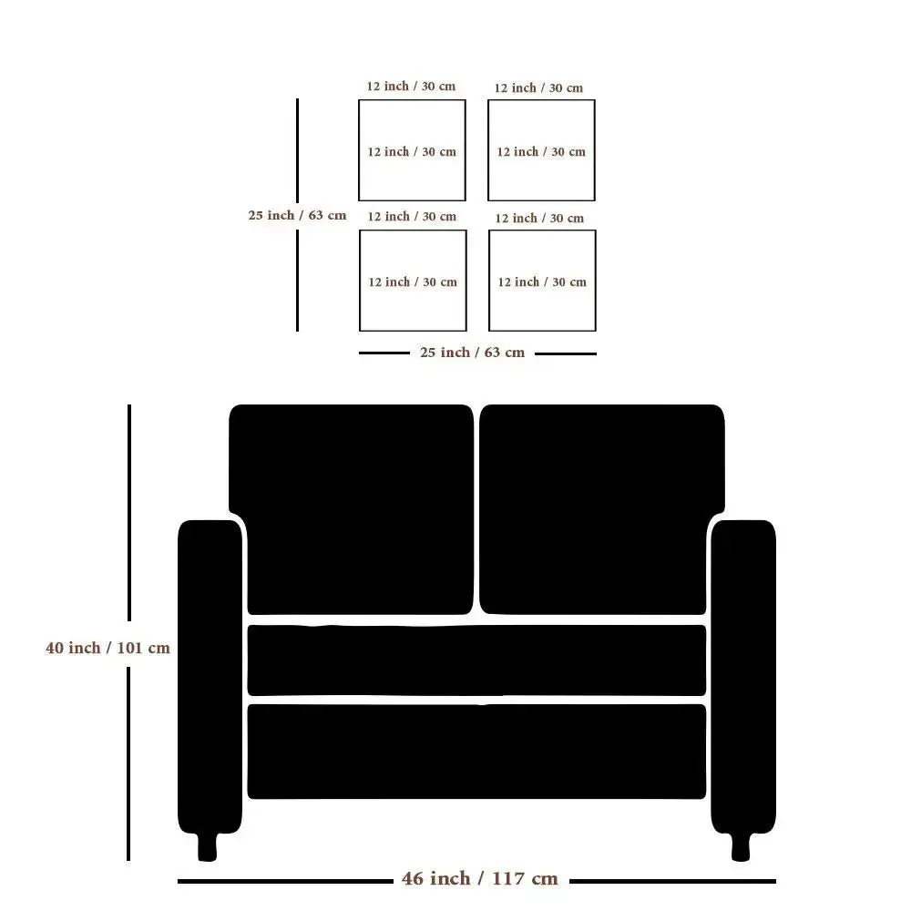Four Seasons Colorful Canvas Wall Painting Set of 4