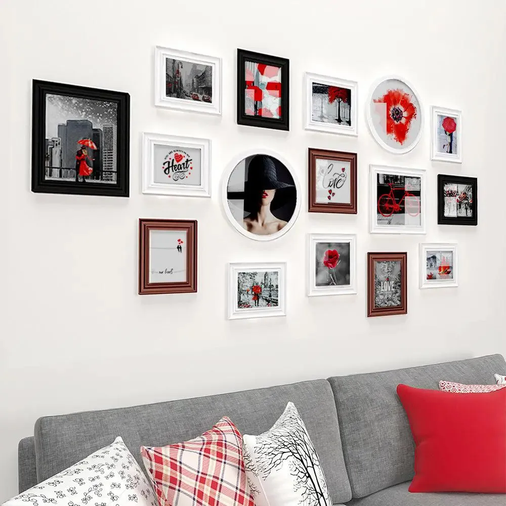 Frame Set In Dreamy Red Chic Vintage Design Set of 16