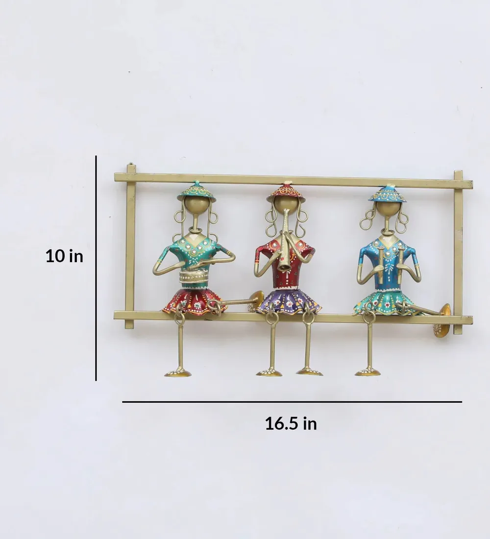 Framed Musicians Traditional Metal Wall Art for Living Room
