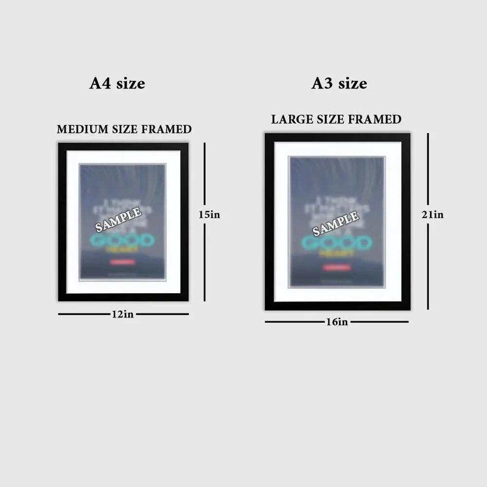 Freedom Fighter Bhagat Singh Framed Wall Painting (A4 Size 12X15)