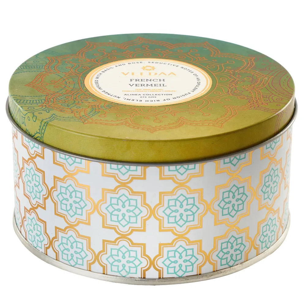 French Vermeil 3 Wick Tin Scented Candle