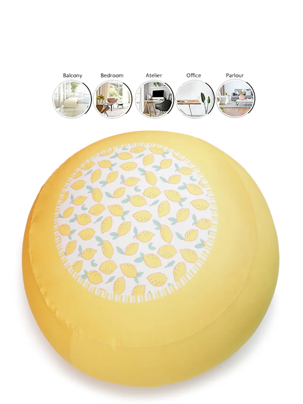Fresh Lemon Summer Vibes Yellow Bean Bag (Beans Not Included) XL