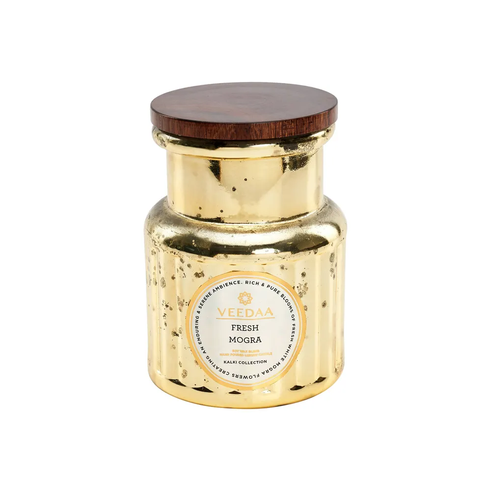 FRESH MOGRA CROWN GLASS SCENTED CANDLE