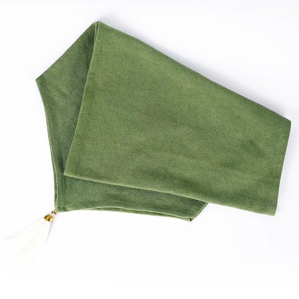 Fresh Olive Jute Canvas Table Runner