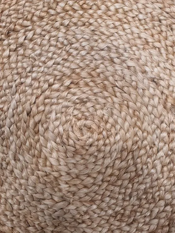 Fringed Round Designer Handwoven Jute Rug XS (2*2ft)
