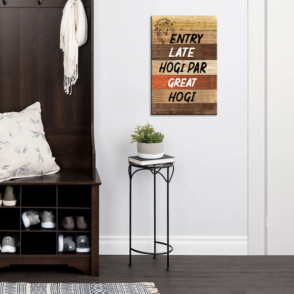 Funky Entry Quote Wooden Sign