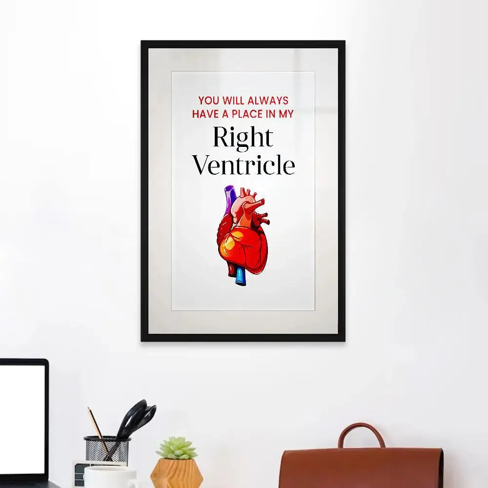 Funky Framed Wall Art for Cardiologist Clinic / Gift for Doctor